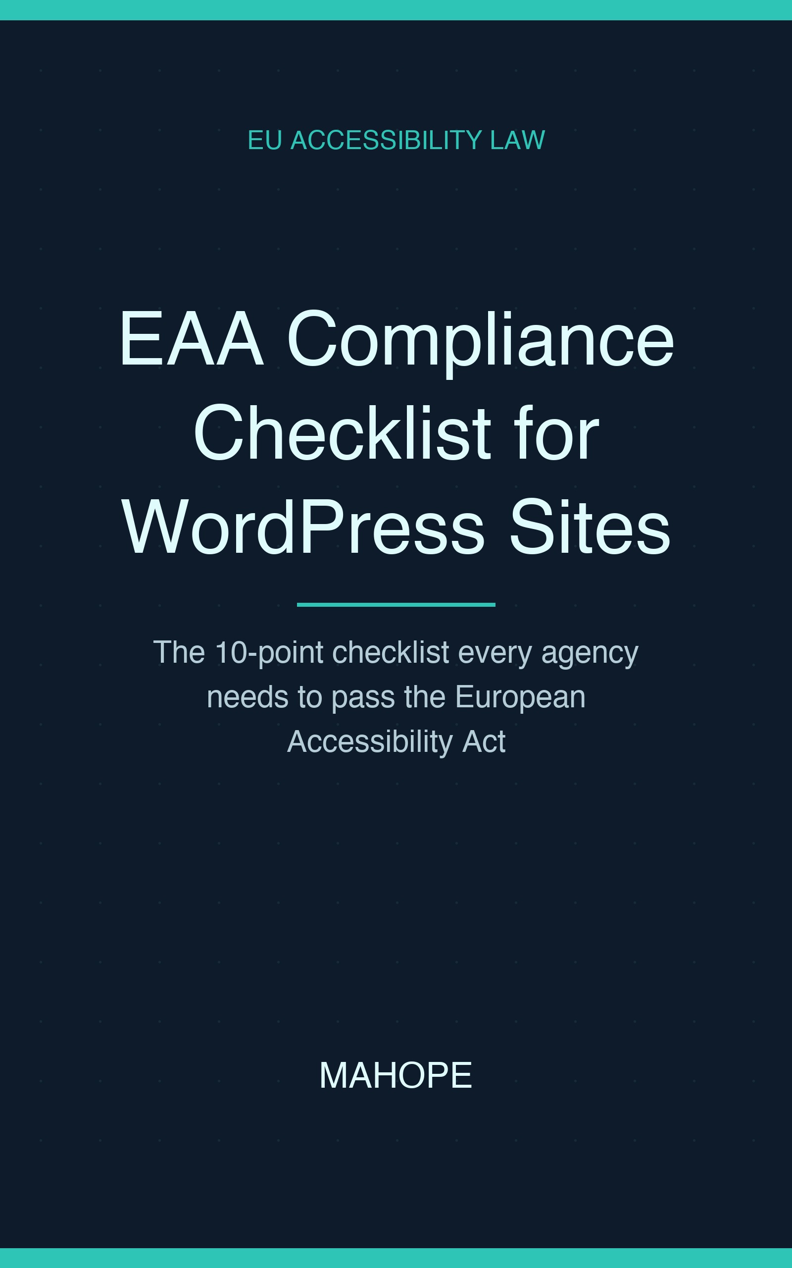 EAA Compliance Checklist for WordPress Sites — book cover