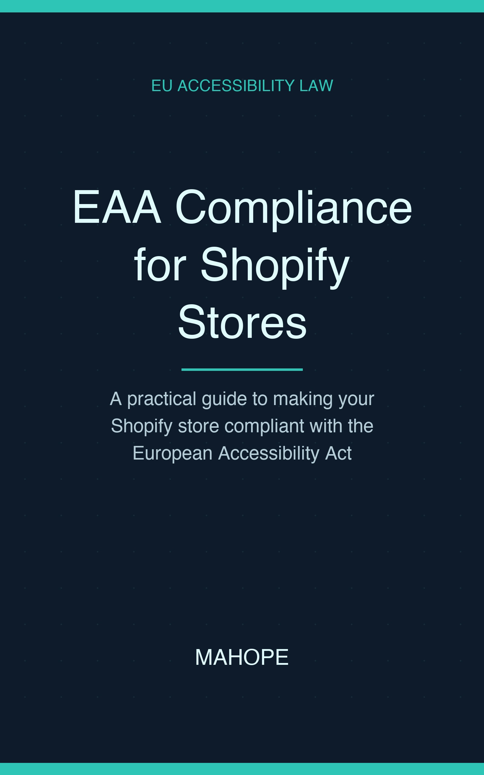 EAA Compliance for Shopify Stores — book cover